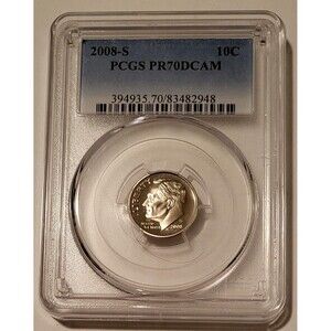 2008 S Clad Roosevelt Dime Proof PR70 DCAM PCGS